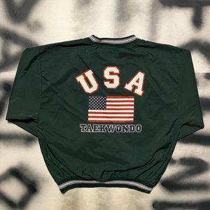 Vintage 90s "USA Taekwondo' Shell SweaterGreen